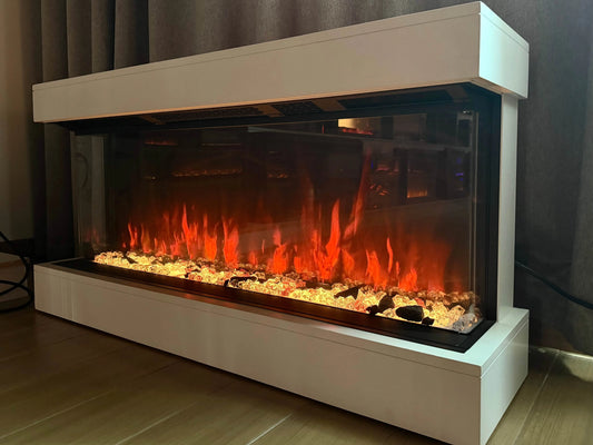 PanoZen | Three-Sided Electric Fireplace Suite