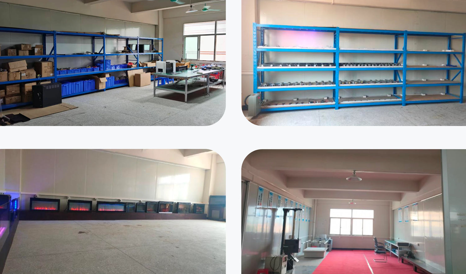In-house testing lab at Zihan Fireplace with professional equipment for product durability and safety assurance.