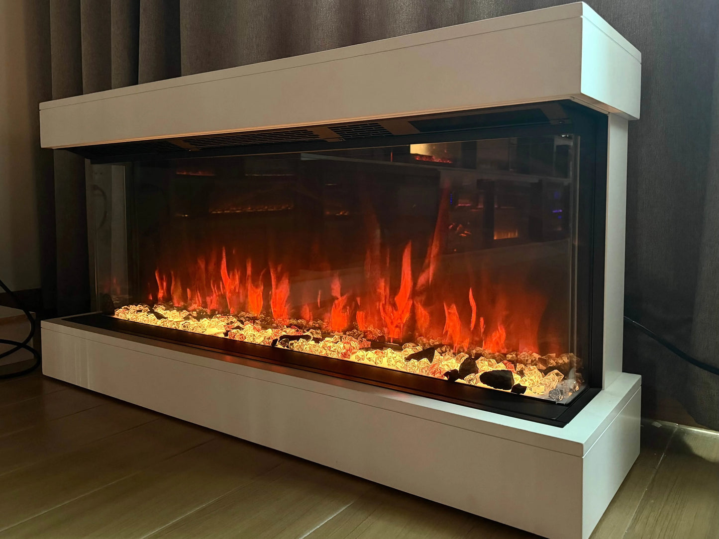 PanoZen | Three-Sided Electric Fireplace Suite